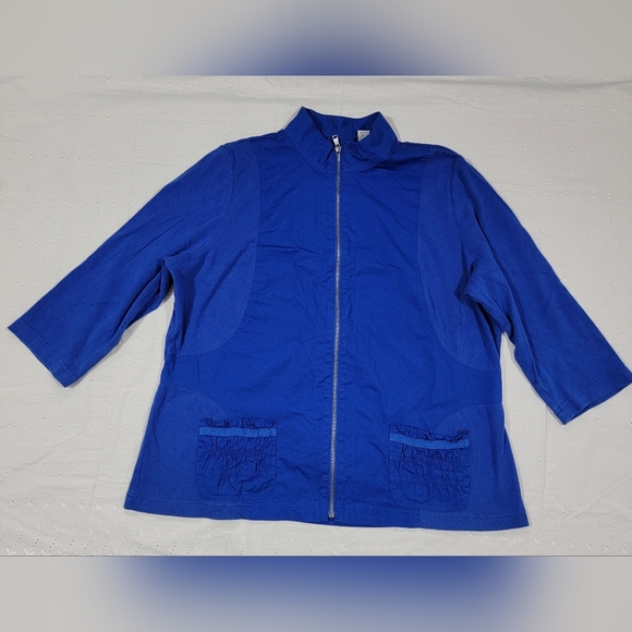 Women's Weekends by Chico's Top, Blue, Size 3 = U.S. XL (16) , Pre-Owned - Picture 3 of 11